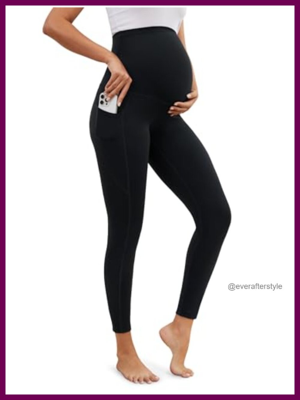 Tall Women's Maternity Leggings Over The Belly Yoga Pants Workout Active Wear